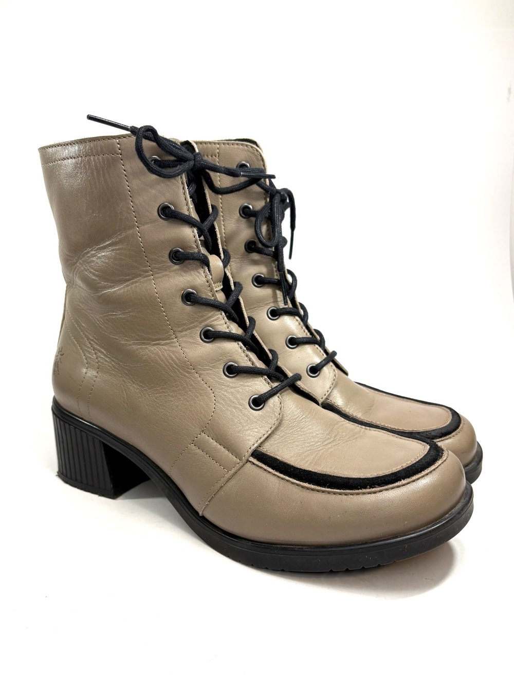 Fly London Block Heel Leather Ankle Boots | 41